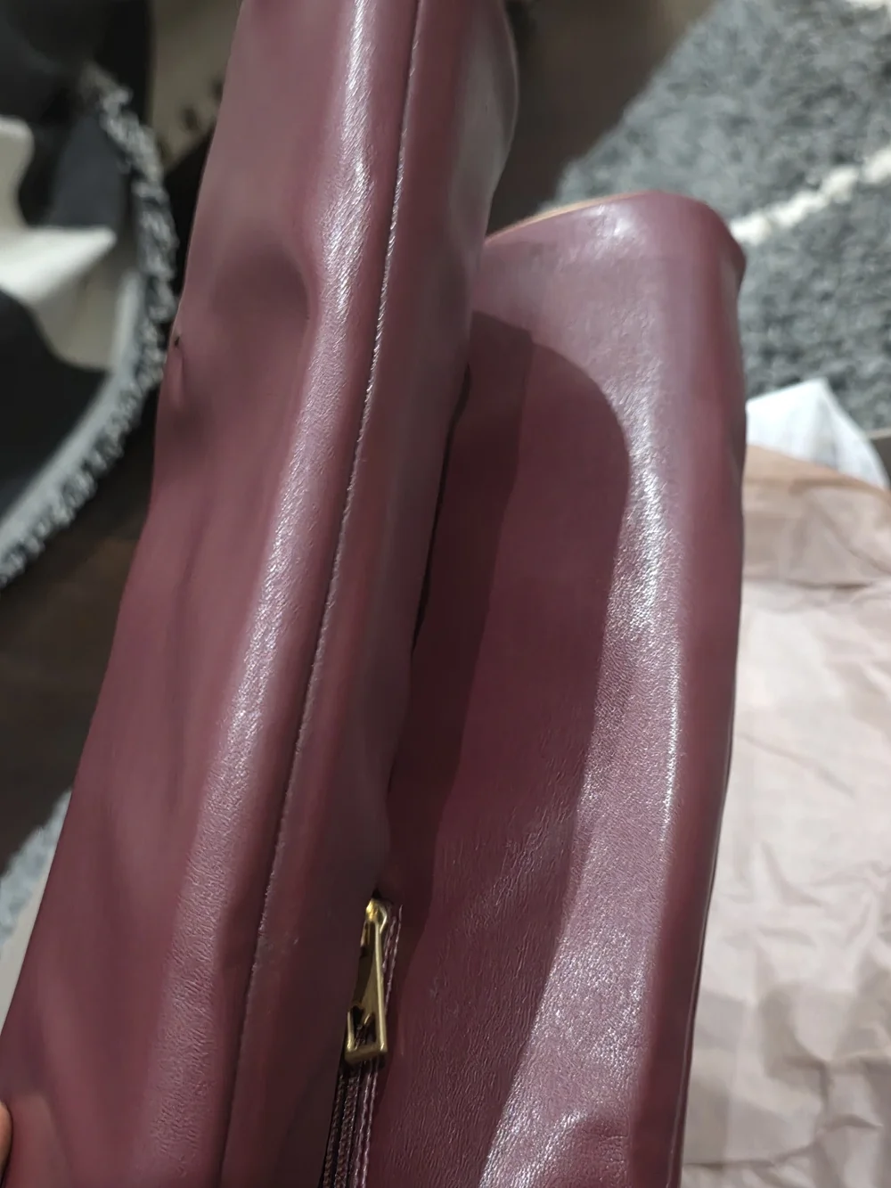 Franco Sarto L-Bowman,Red Sky Women's Knee High  Zip Leather Boot   Size 9.5M